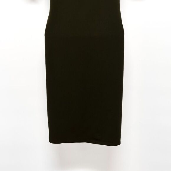 Theory Dakui Rubric Knotted Front Tie T-Shirt Dress Short Sleeve Basil Green - Picture 7 of 9